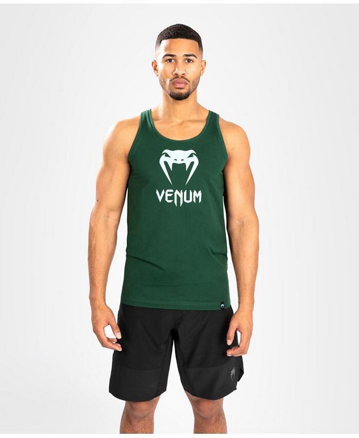 

Мужская классическая майка на бретелях Venum, цвет Dark green/turquoise