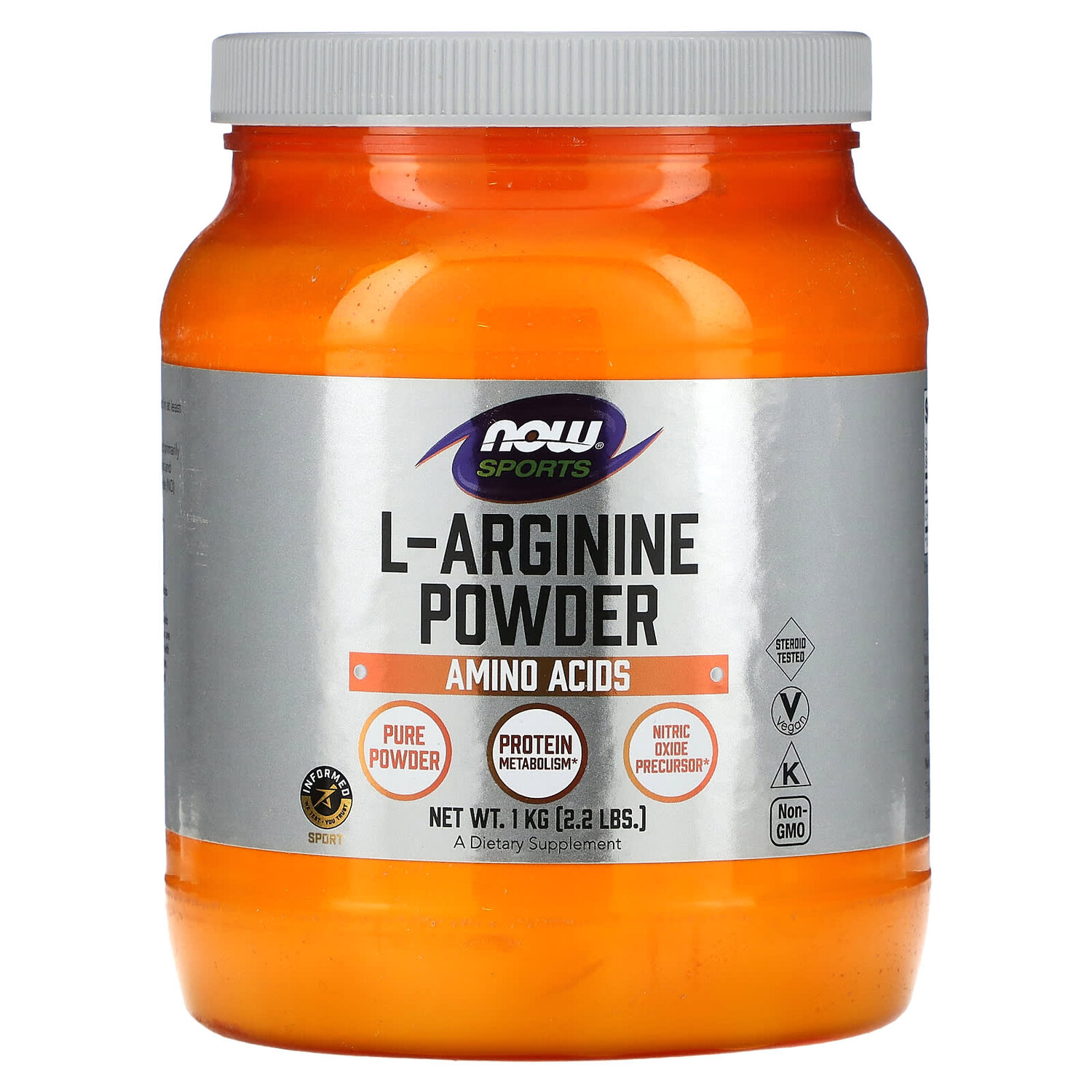 

Для спортсменов, порошок L-аргинина, 1 кг (2,2 фунта), NOW Foods