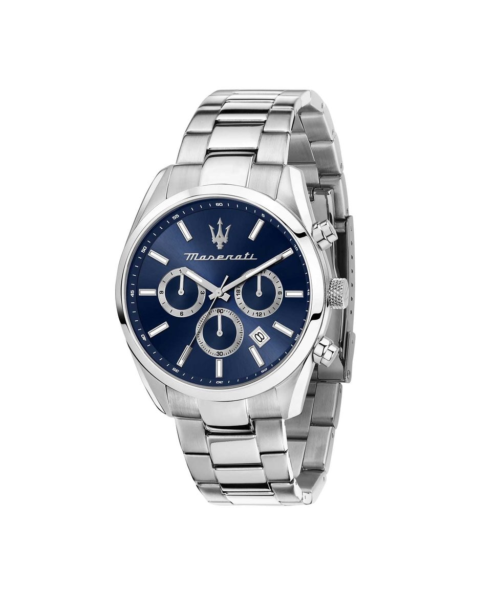 цена Мужские часы Maseratti R8853151005 со стальным и серебряным ремешком Maserati, серебро
