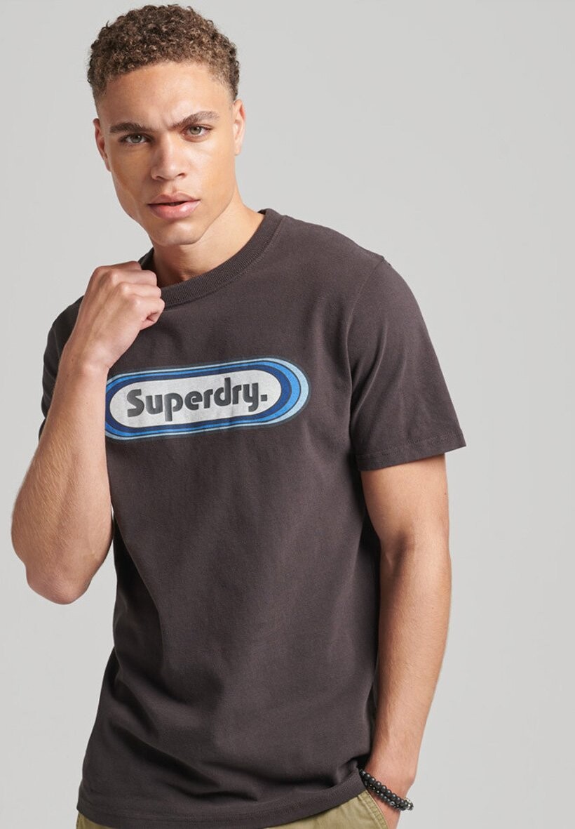

Футболка с принтом Superdry, черный
