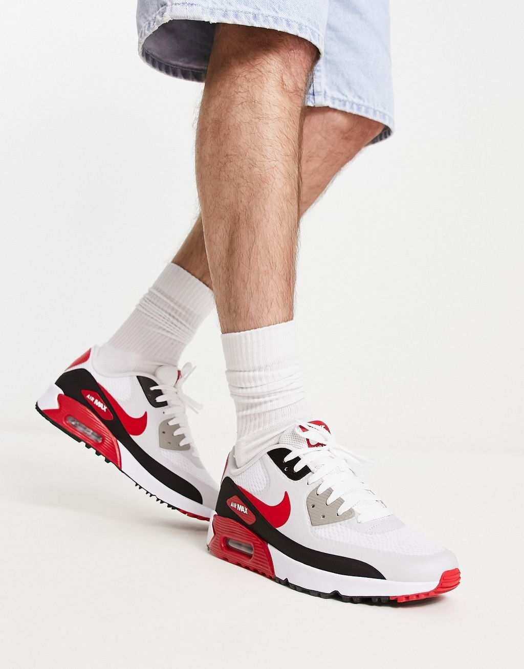 

Nike Golf Air Max 90 бело-красного цвета, Красный