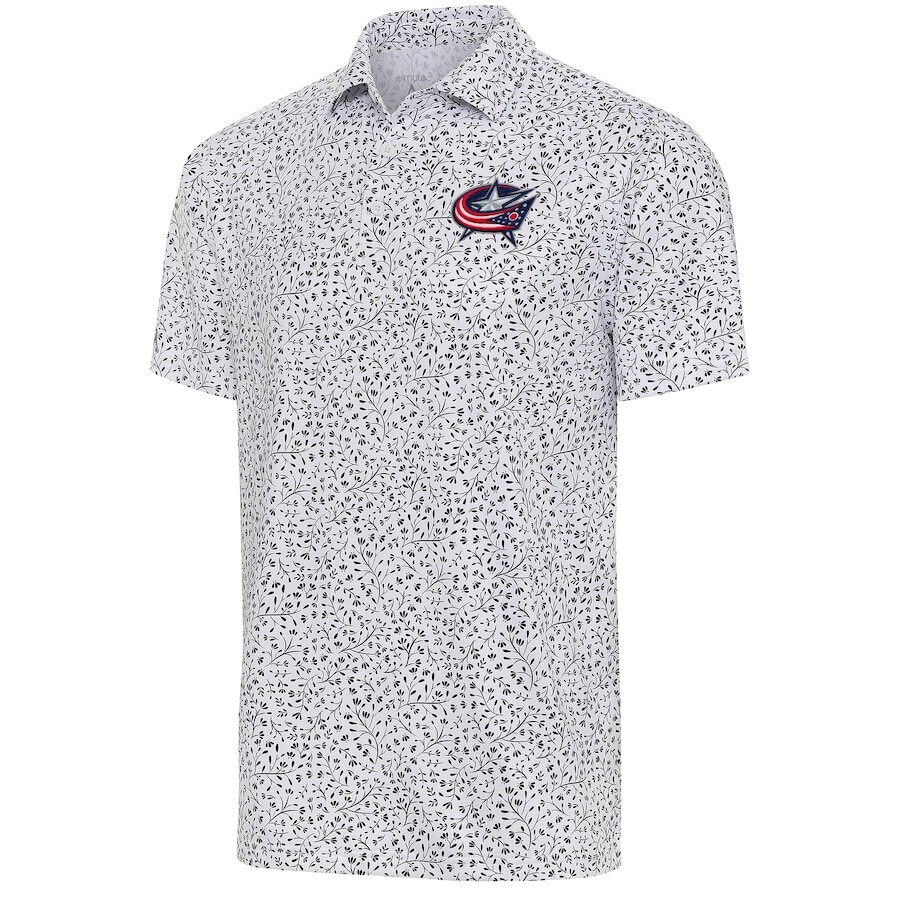 

Поло с коротким рукавом Antigua Columbus Blue Jackets, белый