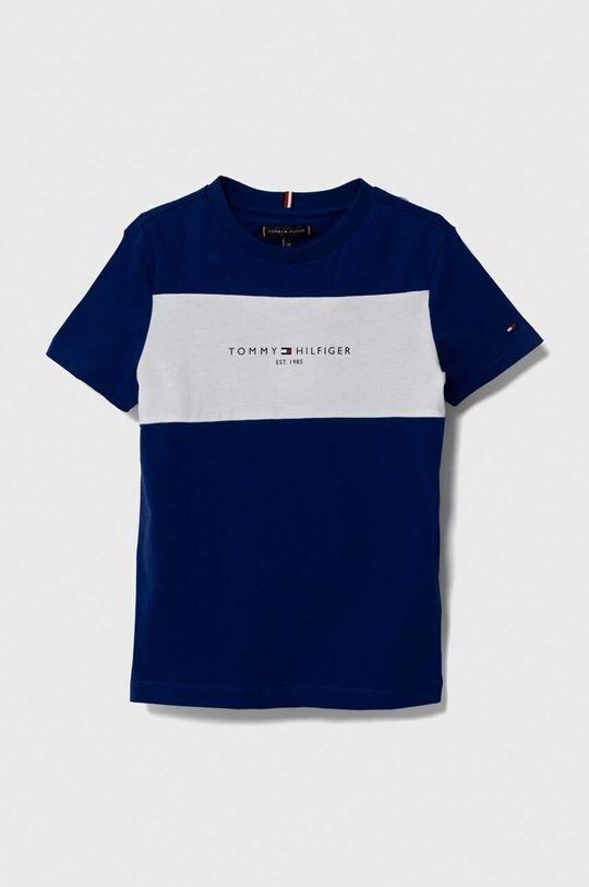 

Детская хлопковая футболка Tommy Hilfiger, синий