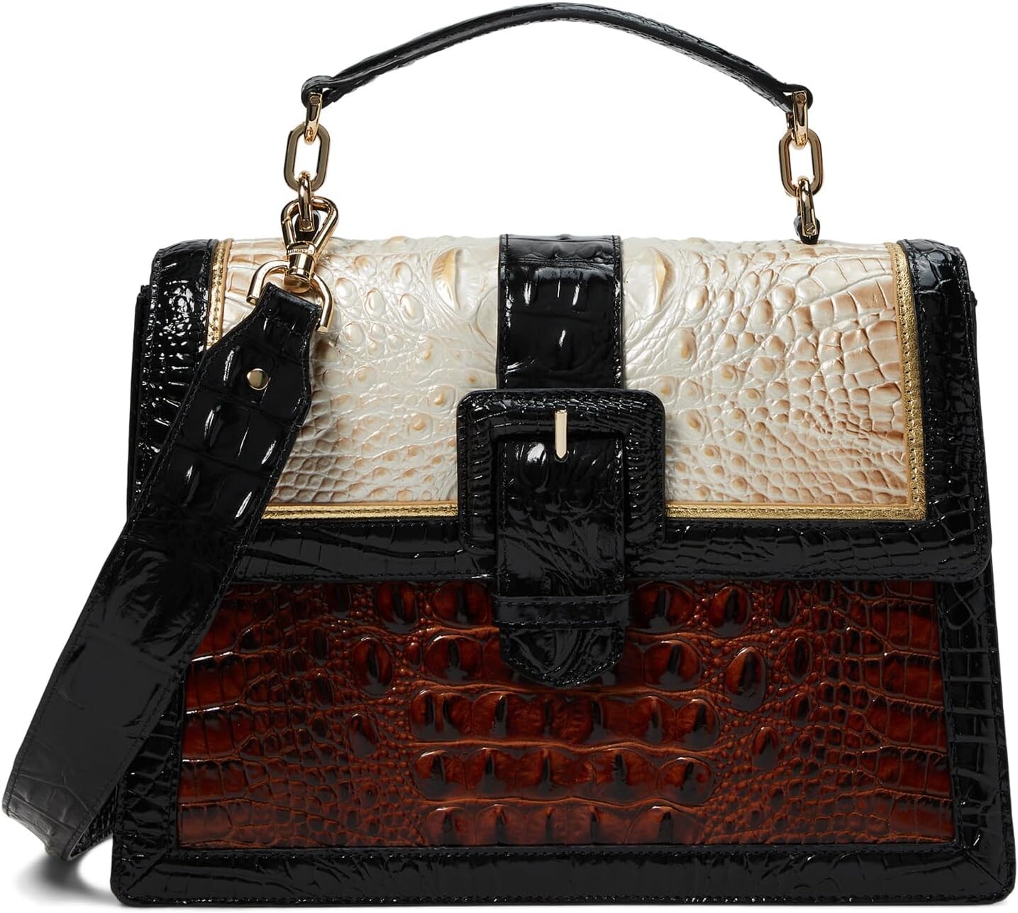 

Сумка Hallie Satchel Brahmin, цвет Contour Jeanmarie