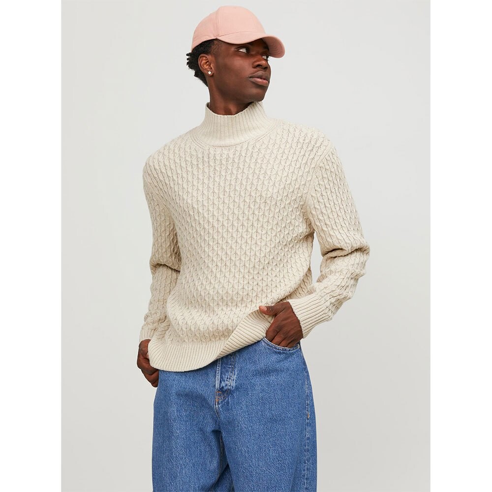 

Свитер Jack & Jones Cosy High Neck, бежевый