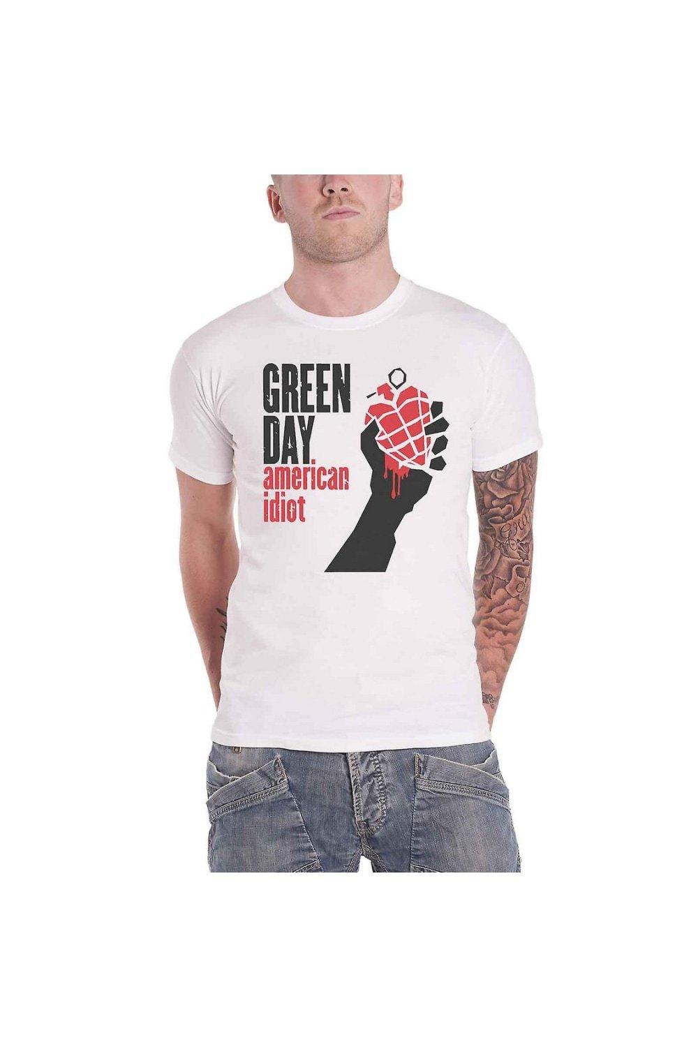 Футболка «Американский идиот» Green Day, белый футболка американский идиот green day серый