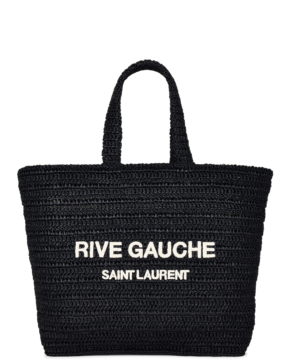 цена Сумка Saint Laurent Rive Gauche Tote, цвет Nero & Crema Soft