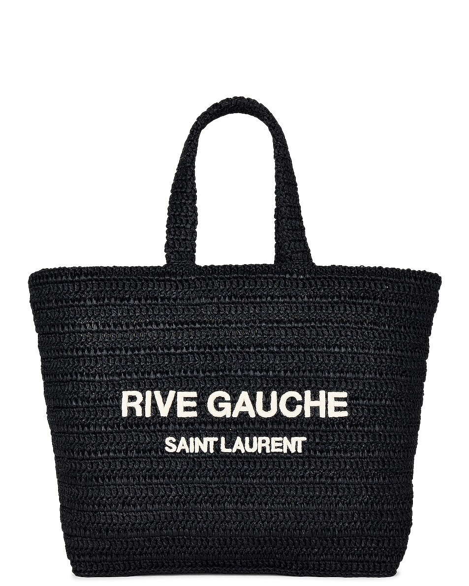 Сумка Saint Laurent Rive Gauche Tote, цвет Nero & Crema Soft