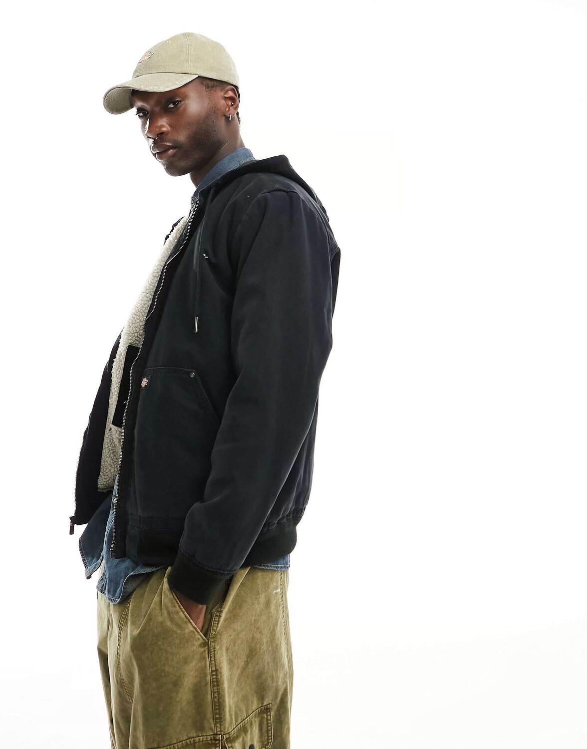 

Черная парусиновая куртка с капюшоном Dickies, Черный