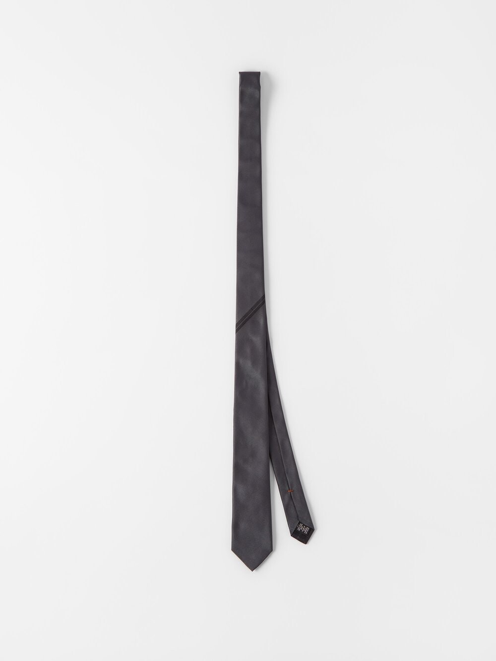 

Шелковый галстук в полоску-жаккард ZEGNA, серый