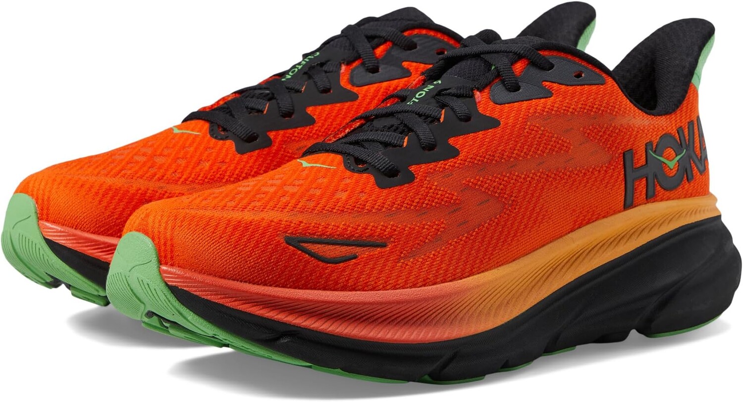 

Кроссовки Clifton 9 Hoka, цвет Flame/Vibrant Orange