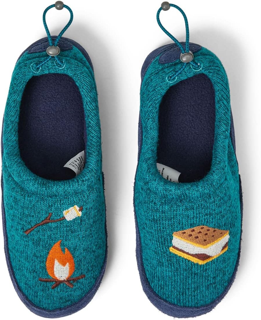 Тапочки Sweater Fleece Slipper Motif L.L.Bean, цвет Teal Blue S'Mores