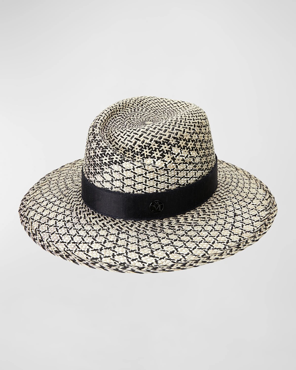 

Соломенная федора Virginie Woven Brisa Maison Michel, цвет Black Natural