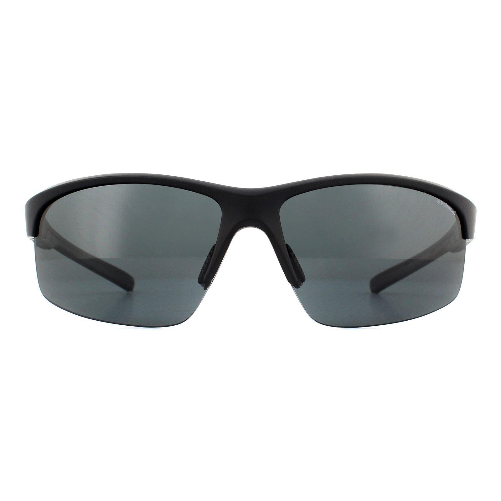 Спортивные черные серые поляризованные солнцезащитные очки Sport Polaroid, черный солнцезащитные очки polaroid 6146 s grey 203927kb755sp