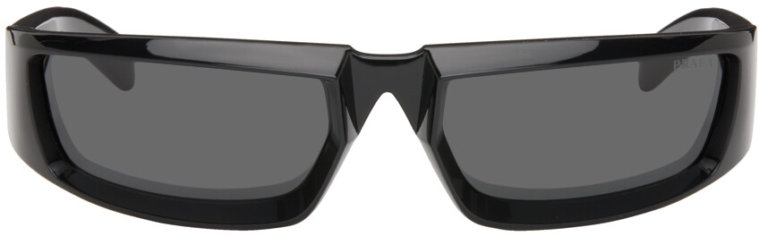 

Черные солнцезащитные очки для подиума Prada Eyewear