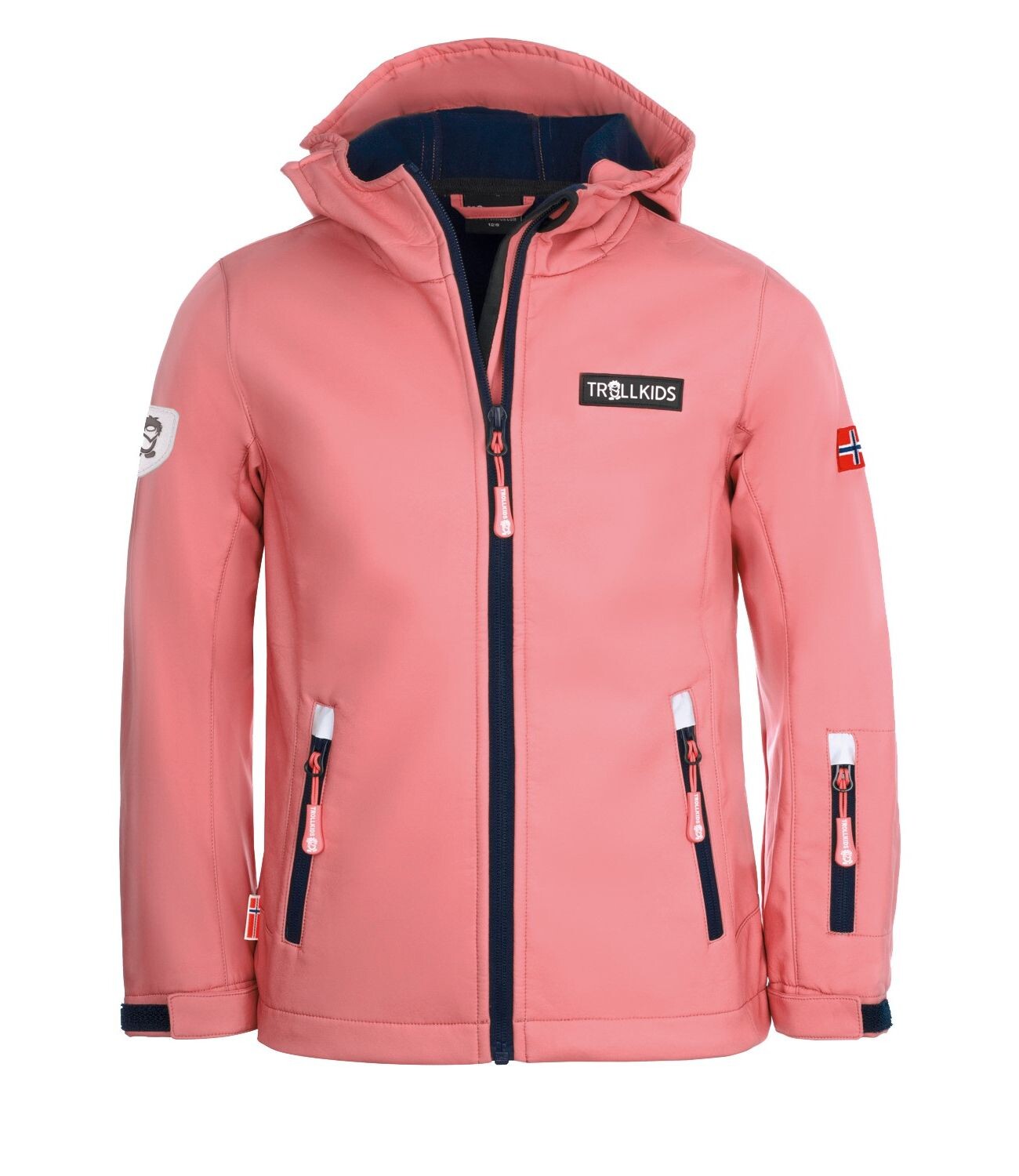 

Куртка софтшелл Trollkids Mädchen Softshell Jacke Oslofjord, цвет Antikrosa/Marineblau