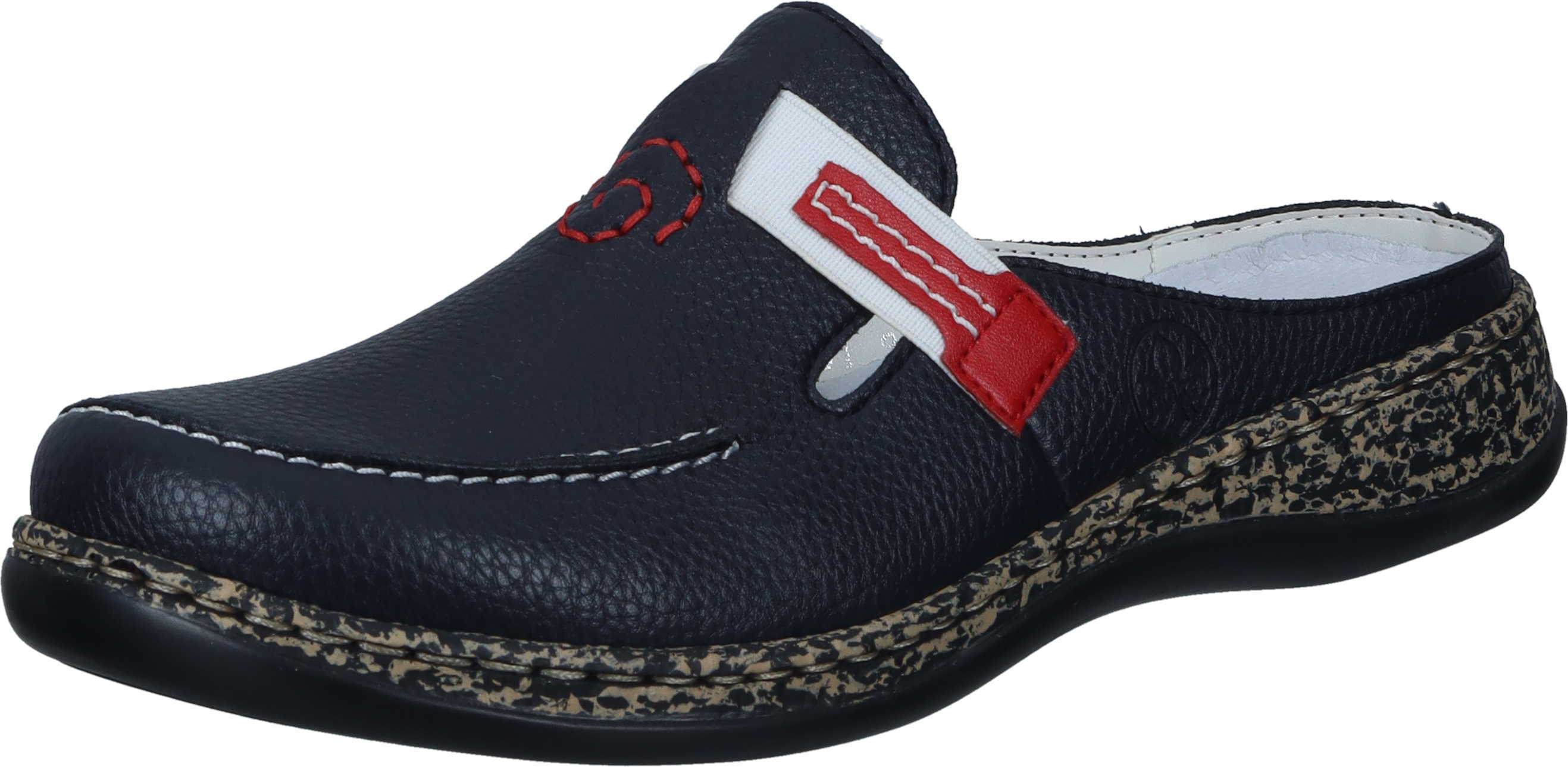 Сабо rieker Clogs ohne Absatz, цвет navy/rosso фото