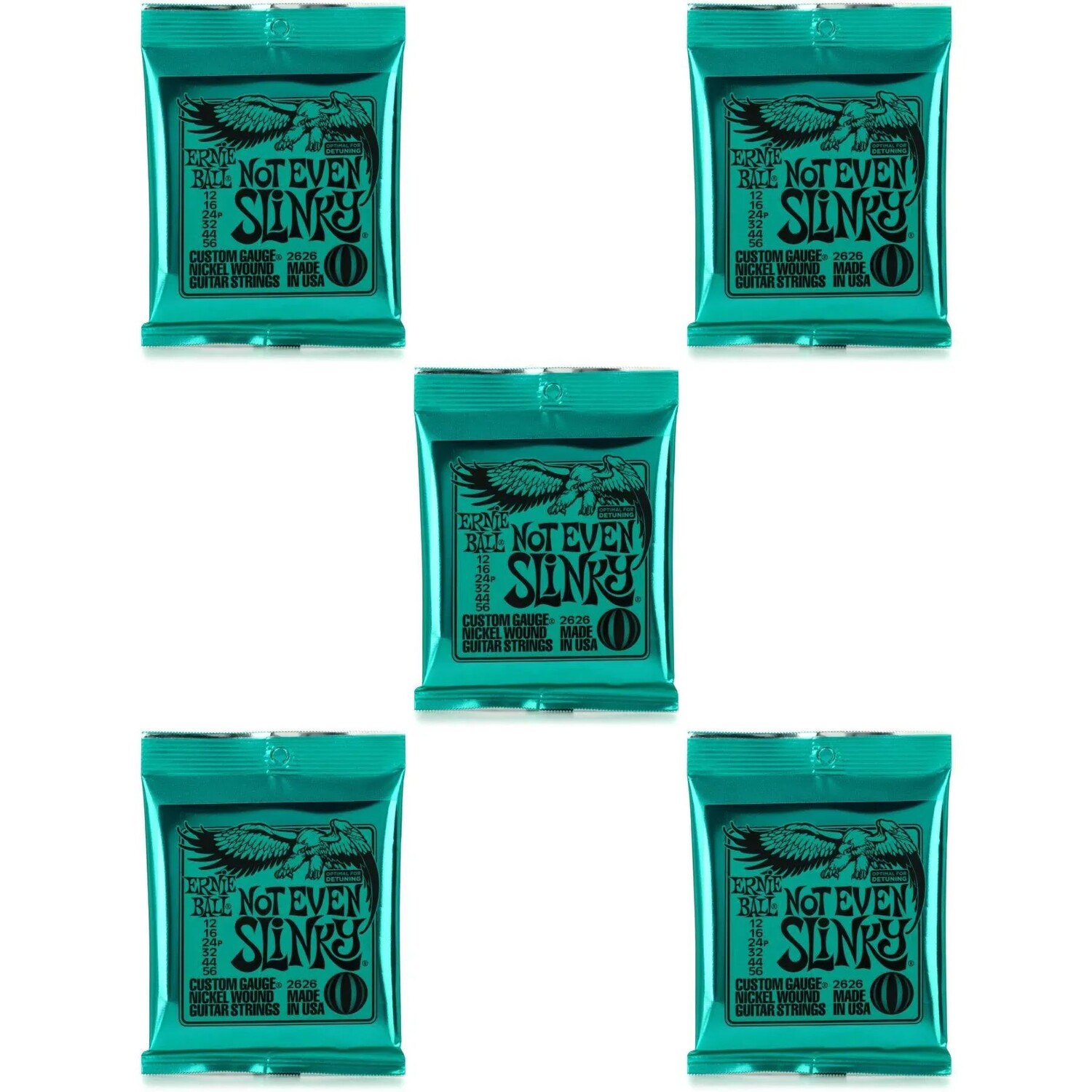 

Струны для электрогитары Ernie Ball 2626 Not Even Slinky с никелевой обмоткой — .012-.056 (5 шт.)