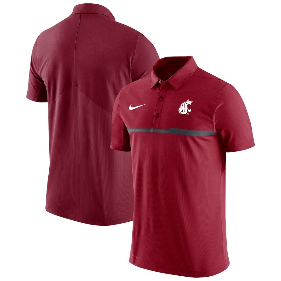 

Поло с коротким рукавом Nike Washington State Cougars, малиновый