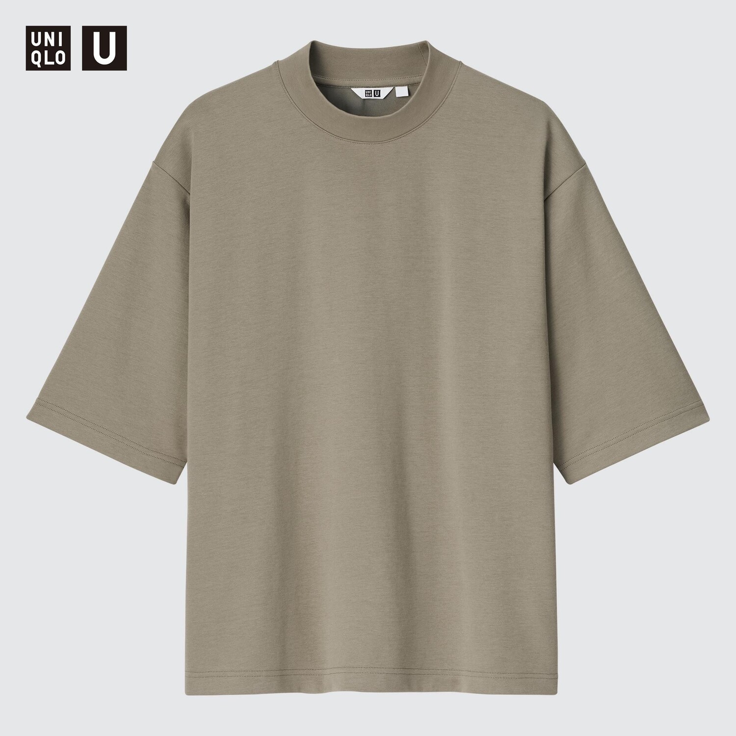 Футболка оверсайз Uniqlo AIRism хлопковая, зеленый футболка оверсайз uniqlo airism хлопковая белый