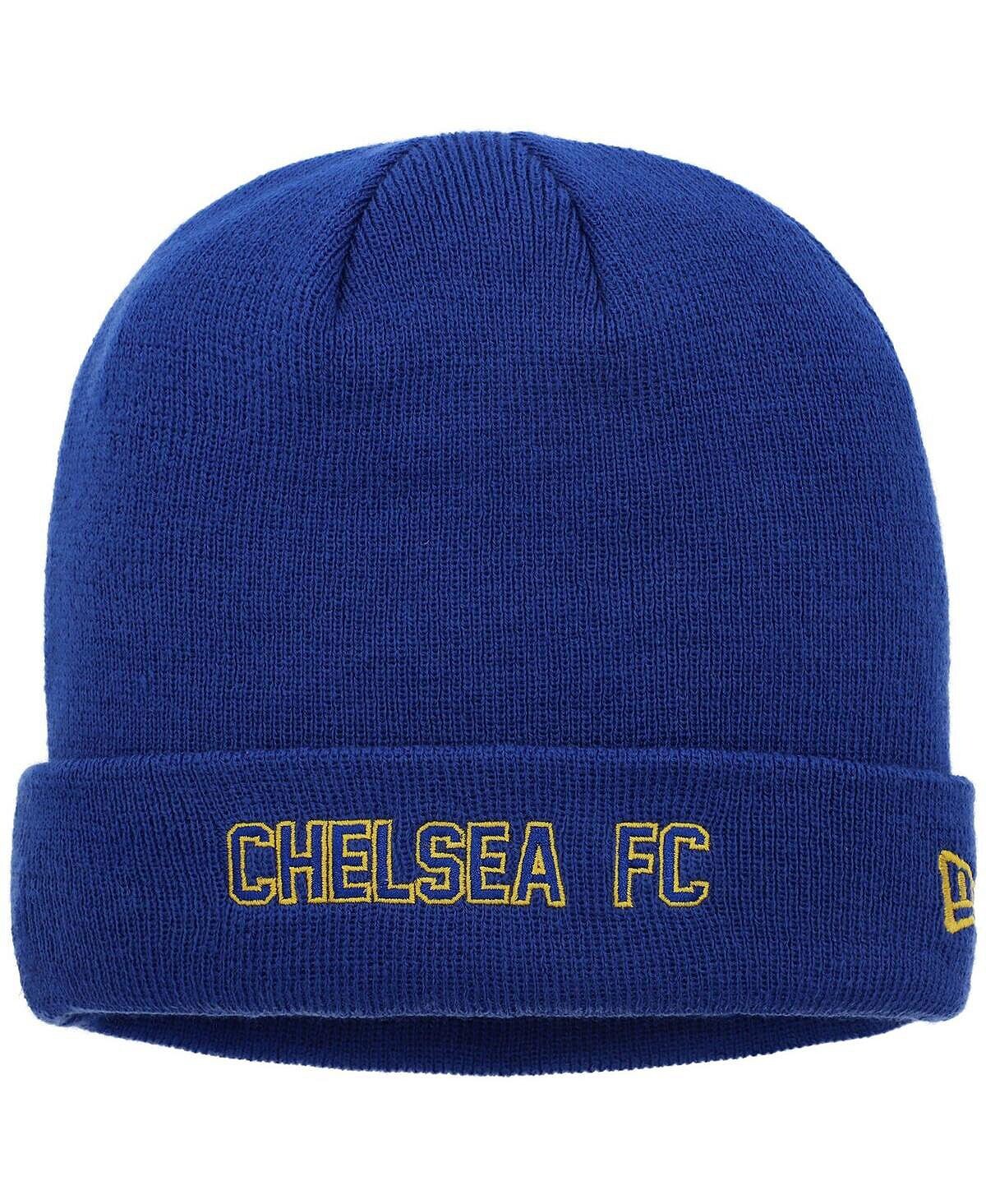 

Мужская синяя вязаная шапка Chelsea Pop Outline Pack с манжетами New Era