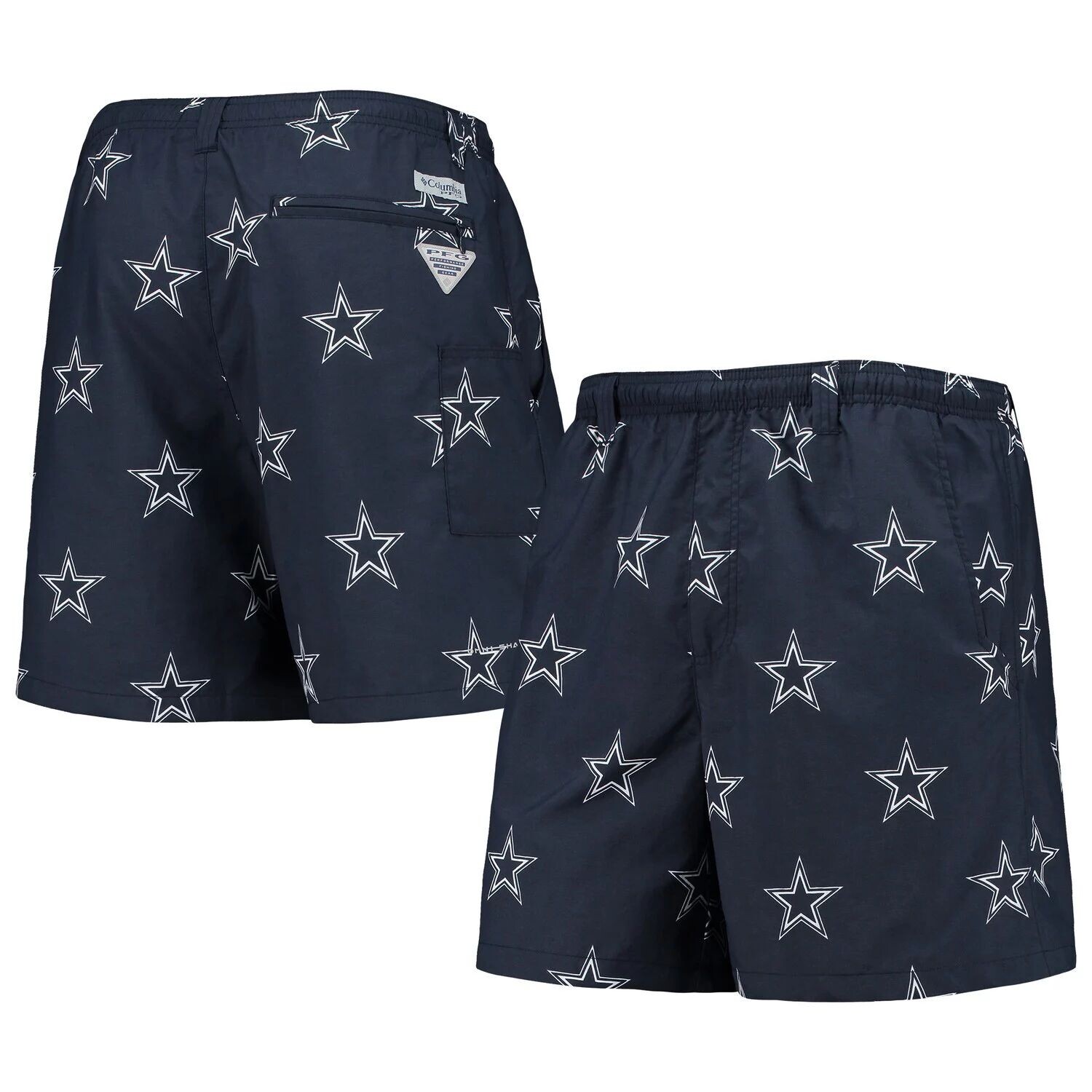 

Мужские шорты для плавания Columbia Navy Dallas Cowboys Backcast II Omni-Shade