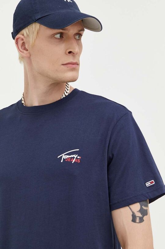 

Хлопковая футболка Tommy Jeans, темно-синий