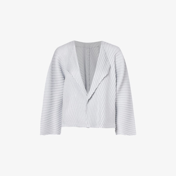 

Тканый топ с V-образным вырезом и асимметричным подолом Issey Miyake, серый