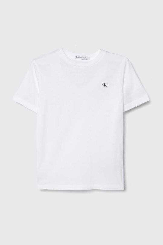 

Хлопковая футболка для детей Calvin Klein Jeans, белый