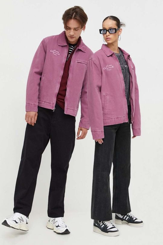 цена Джинсовая куртка Guess Originals, фиолетовый