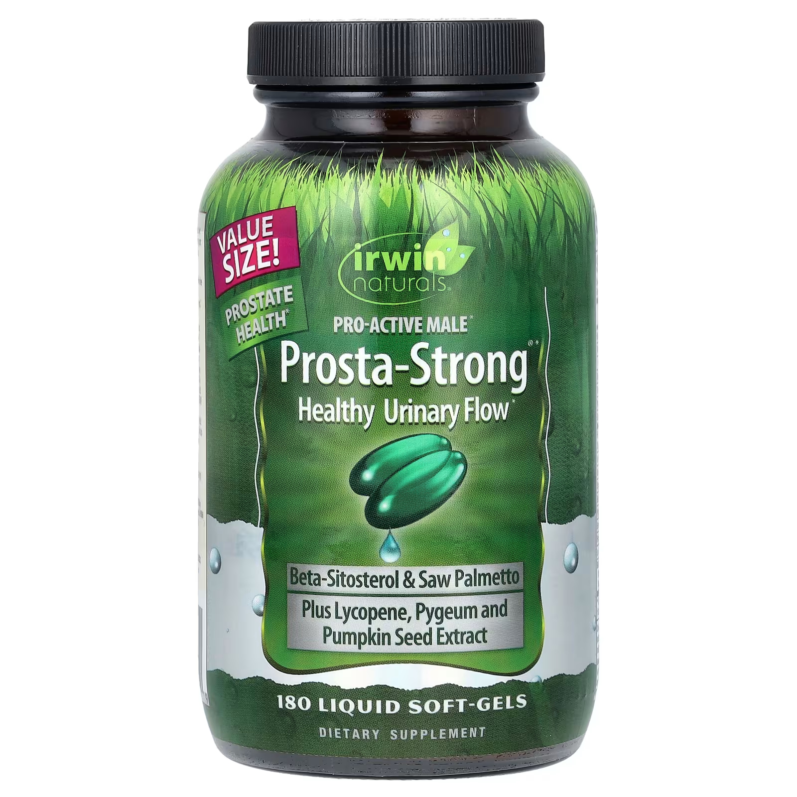 Пищевая добавка Irwin Naturals Pro-Active Male Prosta-Strong Healthy Urinary Flow, 180 жидких мягких капсул irwin naturals prosta strong здоровье простаты и мочевыделительной системы 180 желатиновых капсул