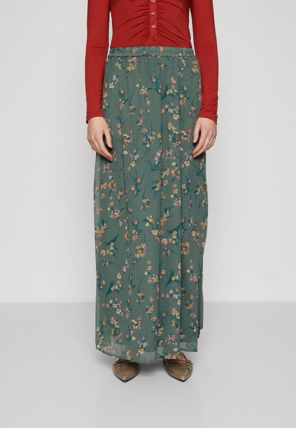 

Юбка макси Vmsmilla Skirt Vero Moda, зеленый