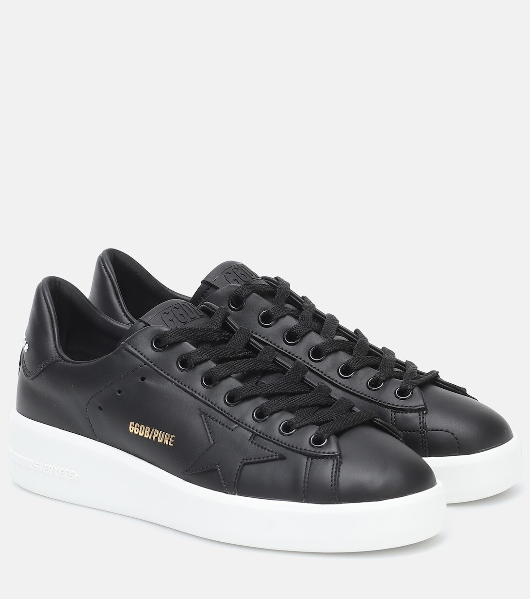 

Кроссовки Pure Star из кожи Golden Goose, черный