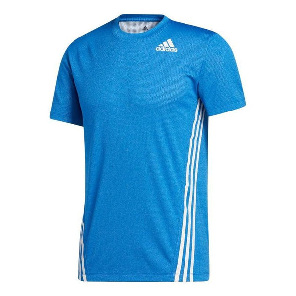 Футболка Men's adidas Stripe Logo Sports Gym Short Sleeve Blue T-Shirt, мультиколор футболка adidas plant full print sports gym short sleeve black t shirt черный