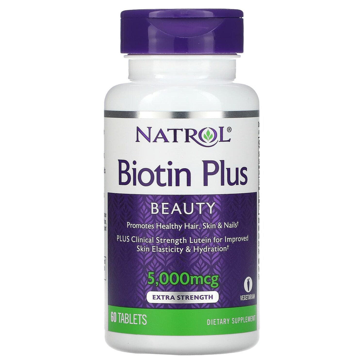 

Biotin Plus, повышенная эффективность, 5000 мкг, 60 таблеток, Natrol