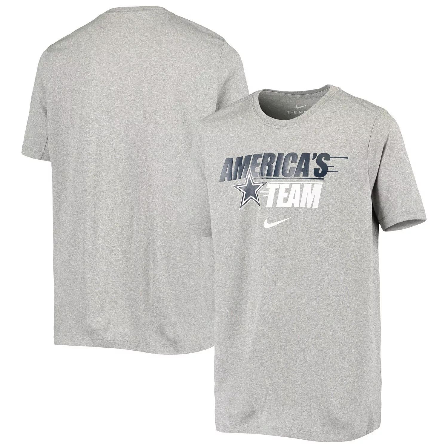 

Молодежная футболка Nike Heathered Grey Dallas Cowboys Local Motion Performance Nike