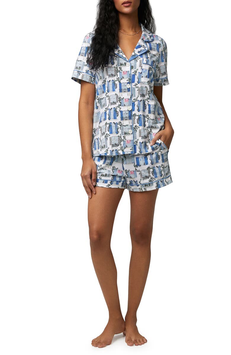 

Трикотажная короткая пижама с принтом BEDHEAD PAJAMAS