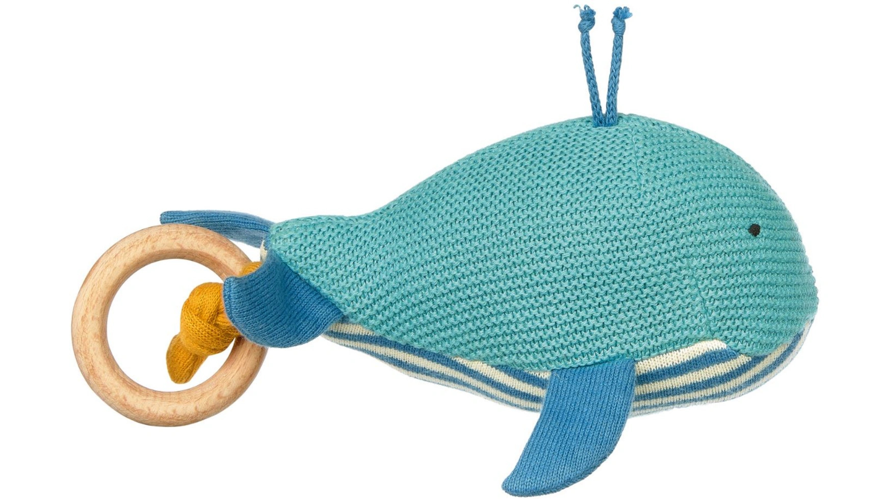 Детская вязаная игрушка-захват кит Sigikid