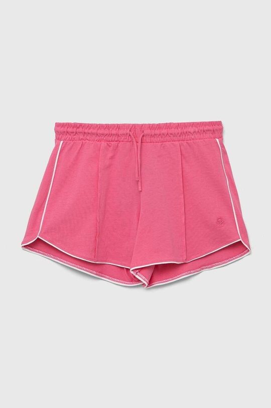 

Детские хлопковые шорты United Colors of Benetton, розовый