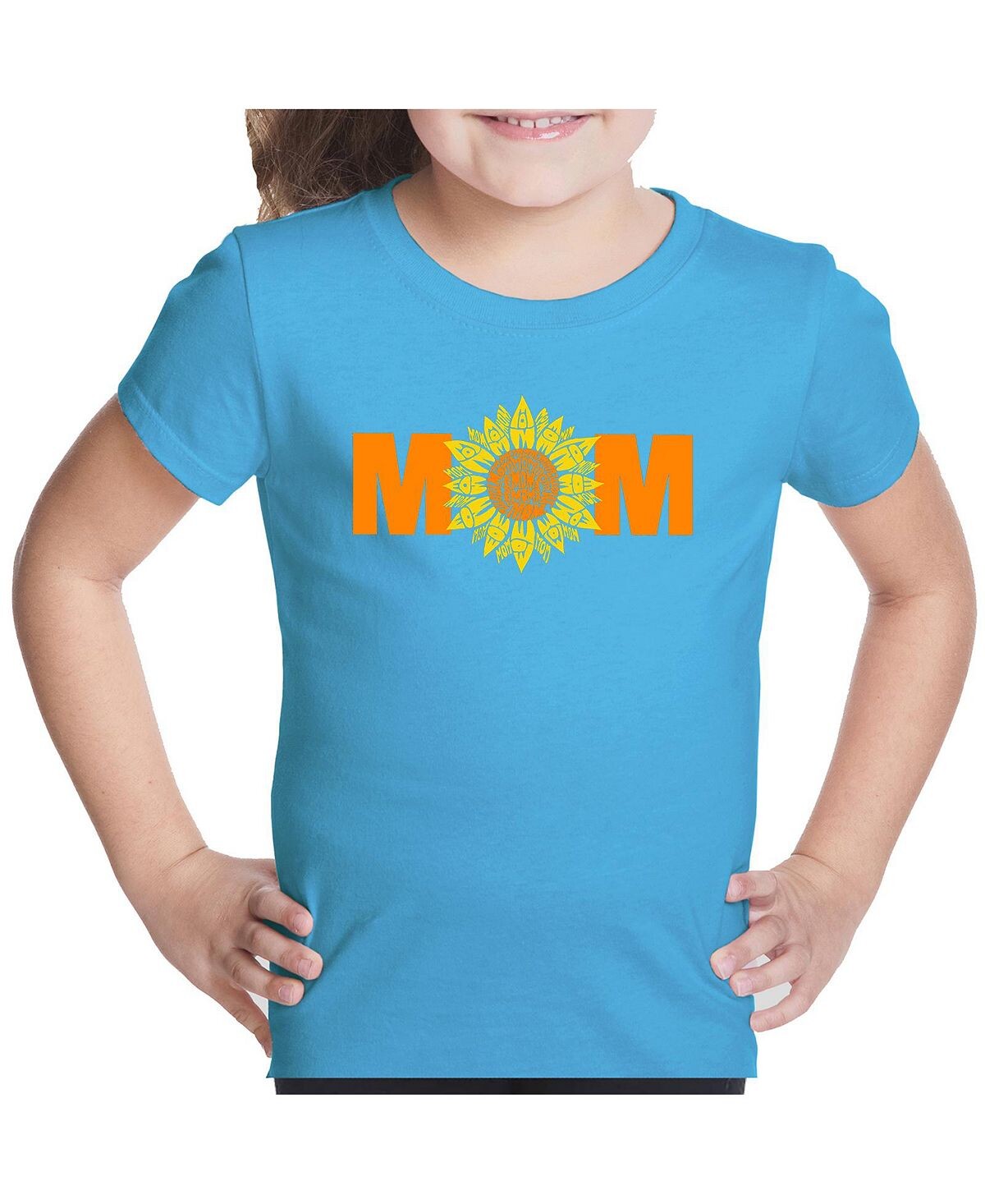

Футболка с надписью «Word Art» для большой девочки — Mom Sunflower LA Pop Art