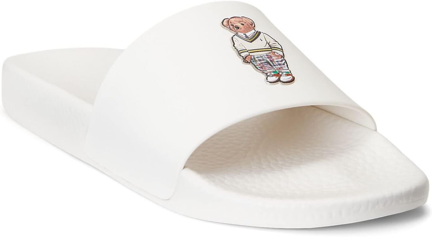 

Сандалии на плоской подошве Polo Slide Polo Ralph Lauren, белый