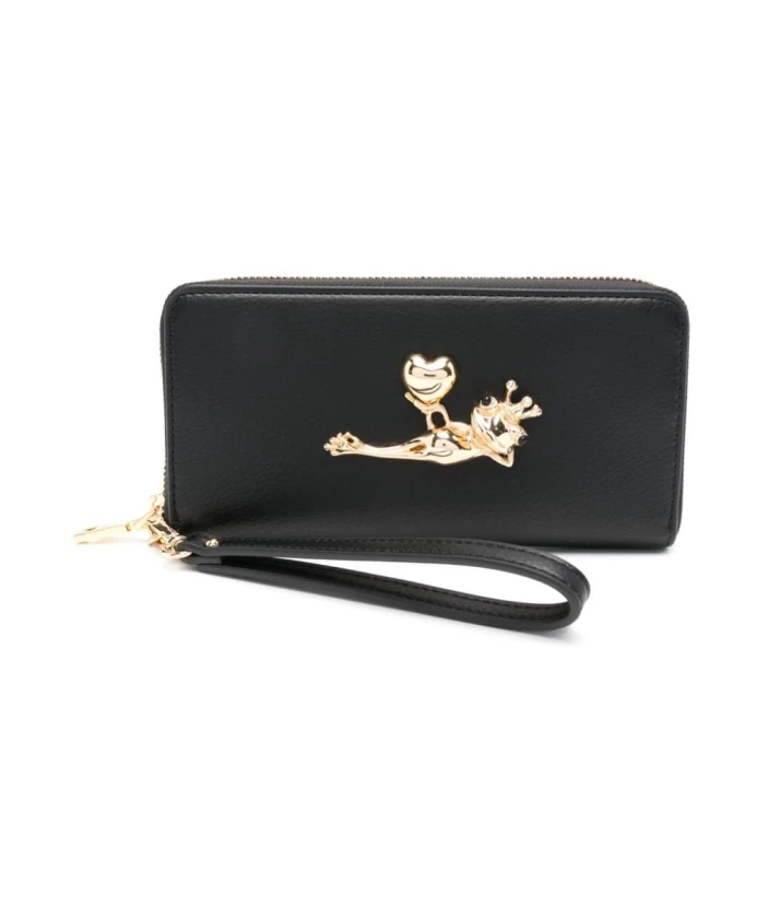 

Кошелек с мотивом лягушки Love Moschino, черный