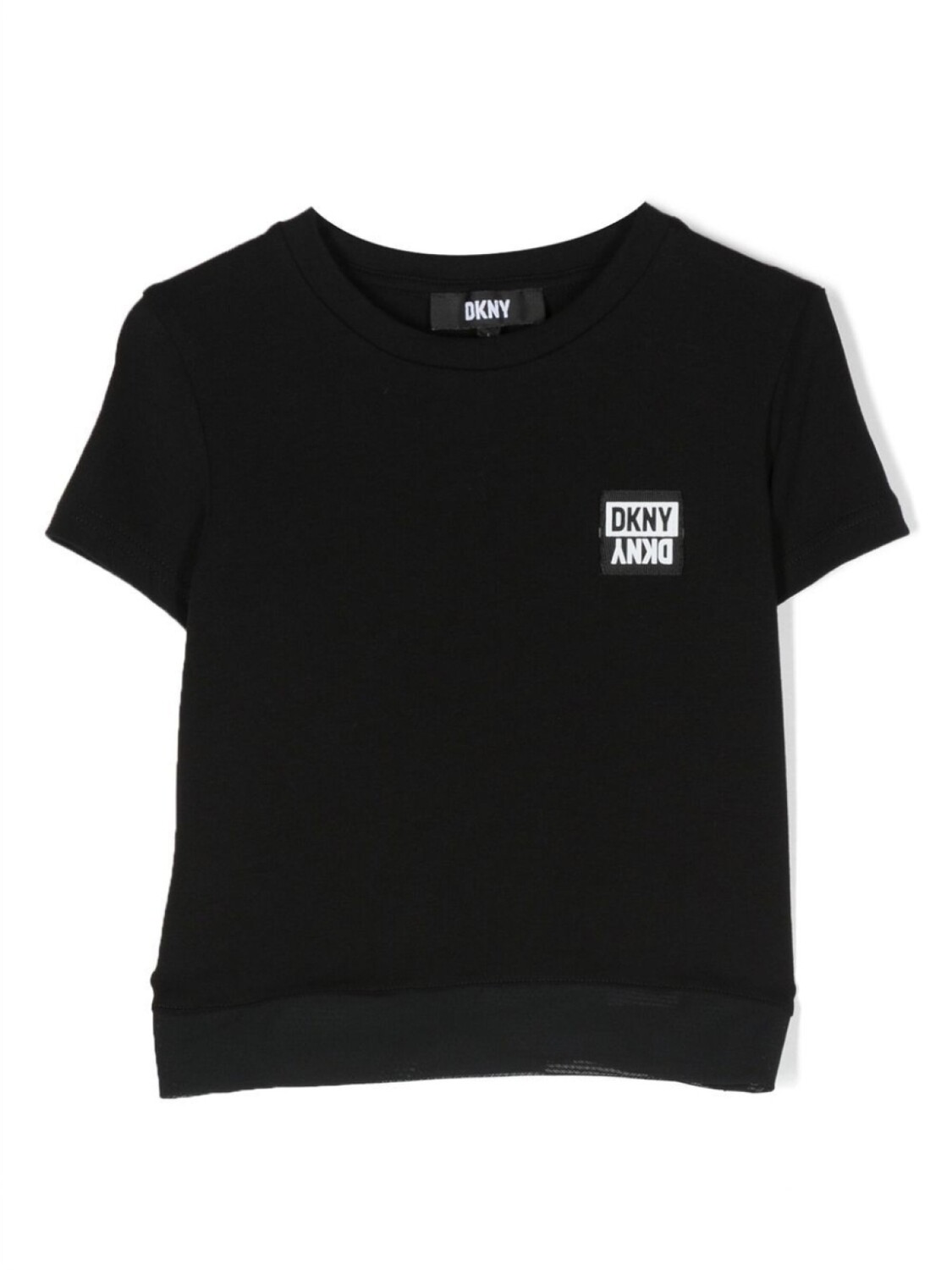 

DKNY футболка с нашивкой-логотипом, черный
