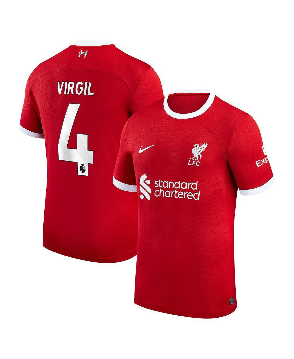 

Мужская домашняя футболка игрока Virgil Van Dijk Red Liverpool 2023/24 Nike