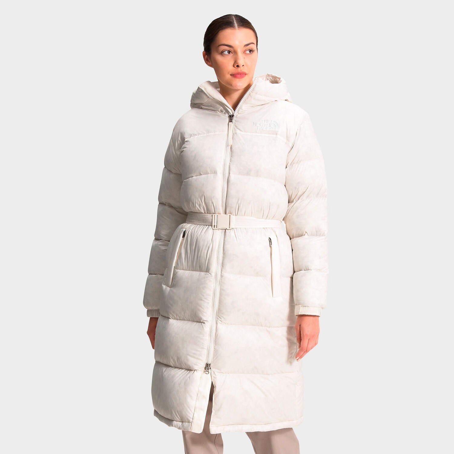 

Женская длинная парка с поясом The North Face Nuptse, белый
