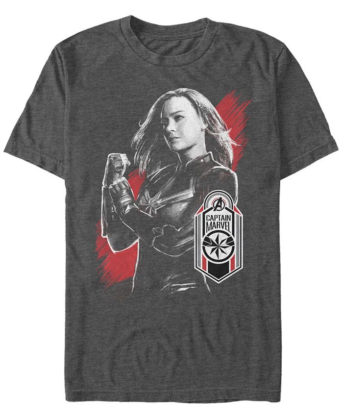 цена Мужская футболка с коротким рукавом и логотипом Капитана Марвел Marvel Fifth Sun, серый