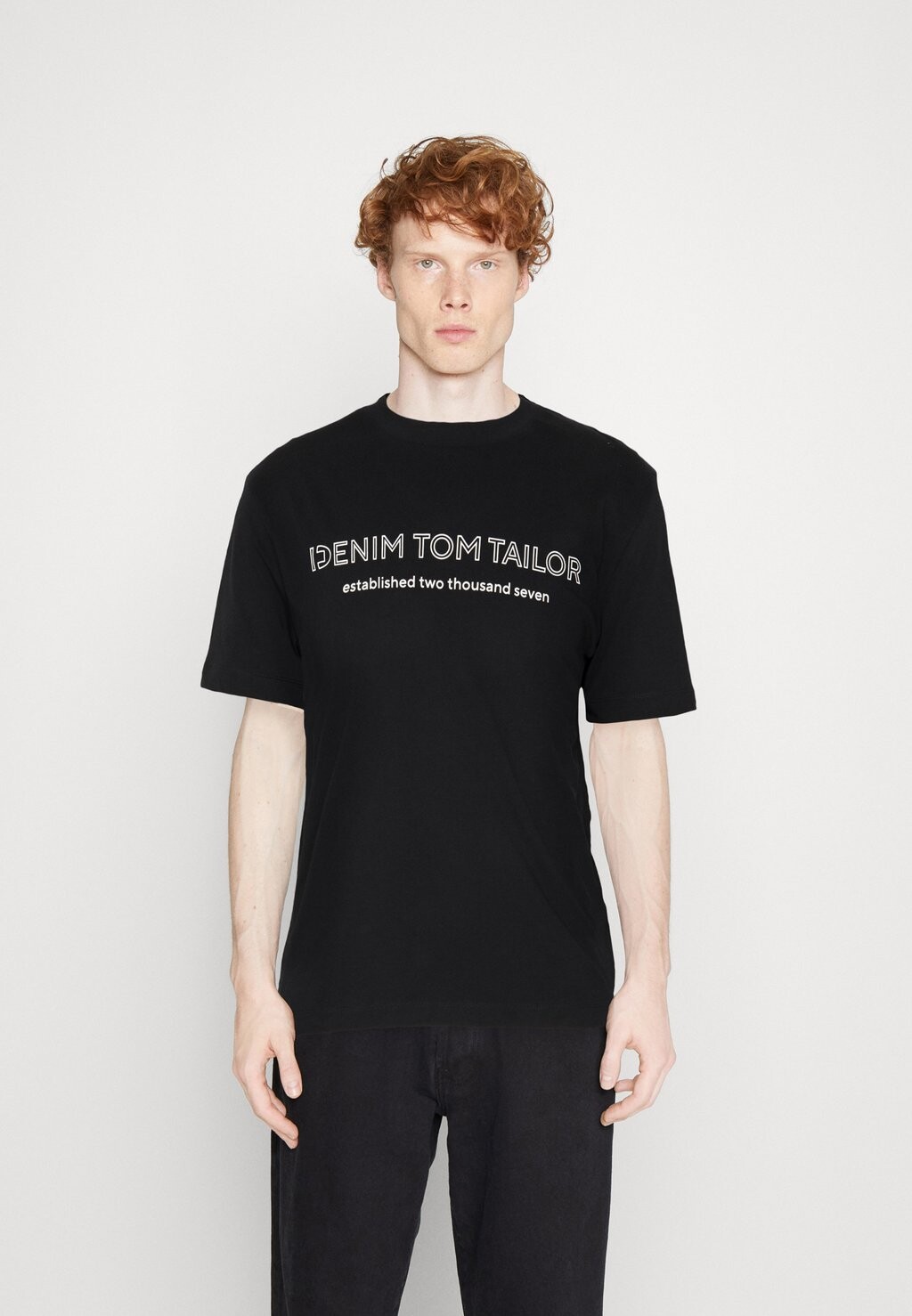 

Футболка с принтом Tom Tailor, черная