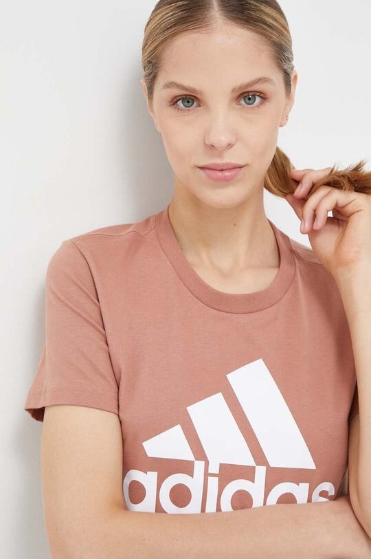 

Хлопковая футболка adidas, оранжевый