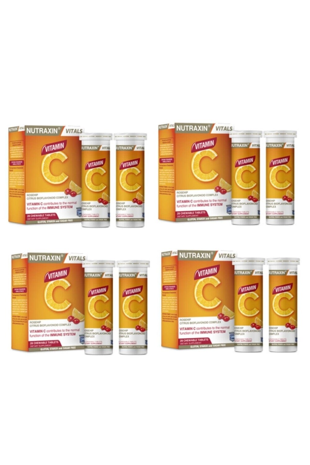 

Nutraxin Витамин C 28 жевательных таблеток * 4 штуки
