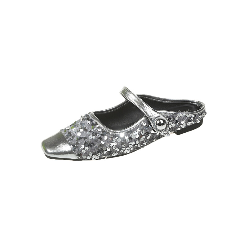 

Мюли женские с закрытым носком женские Miami, цвет Silver slippers
